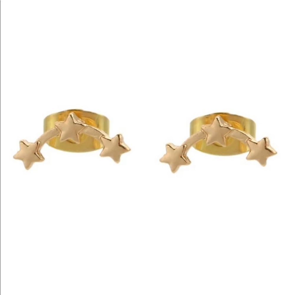 Dainty Star Ear Climbers - Picture 3 of 4